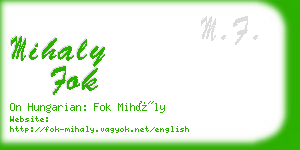 mihaly fok business card
